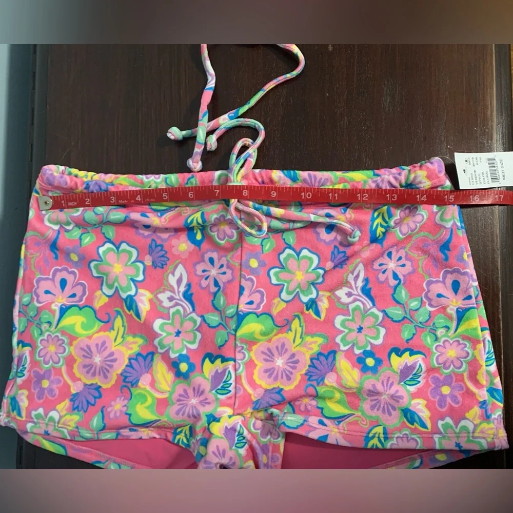 NWT_Pink Floral Boyshort Bikini Bottoms__NWT - Picture 7 of 9